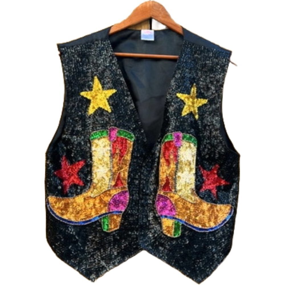Handmade Seqin Cowgirl Cowboy Vest